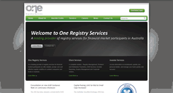 Desktop Screenshot of oneregistryservices.com.au